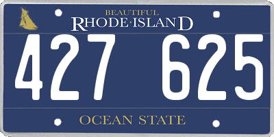 RI license plate 427625