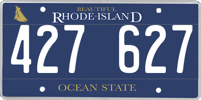 RI license plate 427627