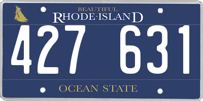 RI license plate 427631