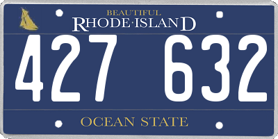RI license plate 427632