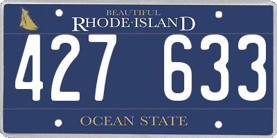 RI license plate 427633