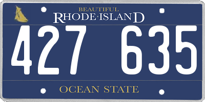 RI license plate 427635