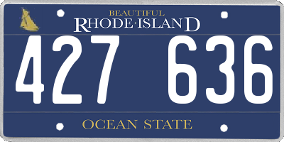 RI license plate 427636