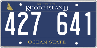 RI license plate 427641