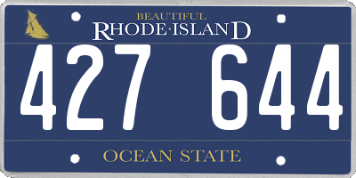 RI license plate 427644