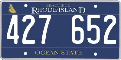 RI license plate 427652