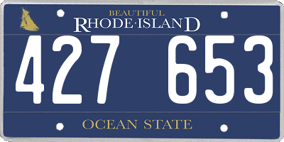 RI license plate 427653