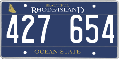 RI license plate 427654