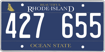 RI license plate 427655