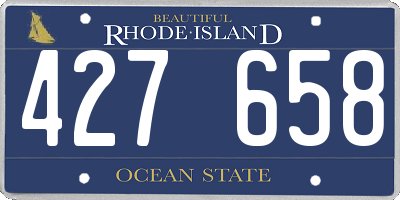 RI license plate 427658