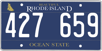 RI license plate 427659