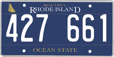 RI license plate 427661