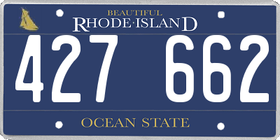 RI license plate 427662