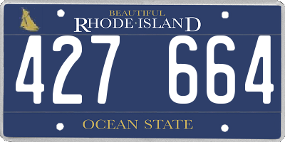 RI license plate 427664
