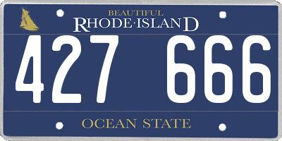 RI license plate 427666