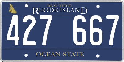 RI license plate 427667