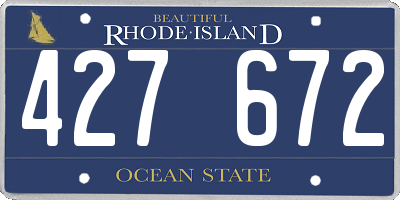 RI license plate 427672