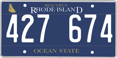RI license plate 427674