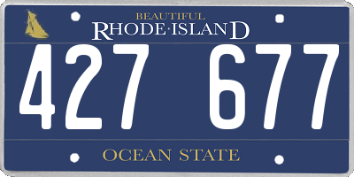 RI license plate 427677