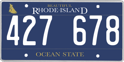 RI license plate 427678
