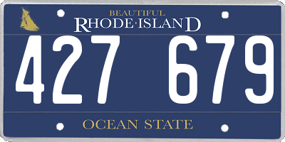 RI license plate 427679
