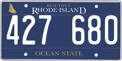 RI license plate 427680