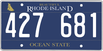RI license plate 427681