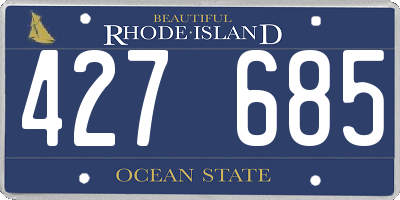 RI license plate 427685