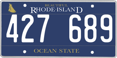 RI license plate 427689