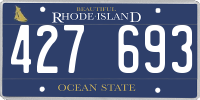 RI license plate 427693