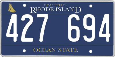 RI license plate 427694