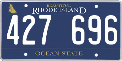 RI license plate 427696