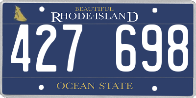 RI license plate 427698