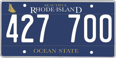 RI license plate 427700