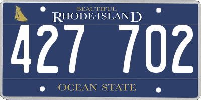 RI license plate 427702