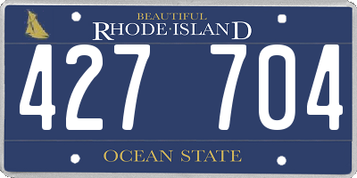 RI license plate 427704