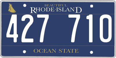 RI license plate 427710