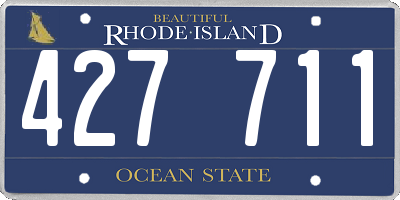 RI license plate 427711