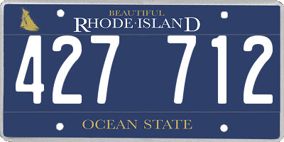 RI license plate 427712