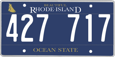 RI license plate 427717
