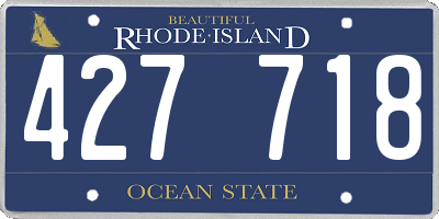 RI license plate 427718