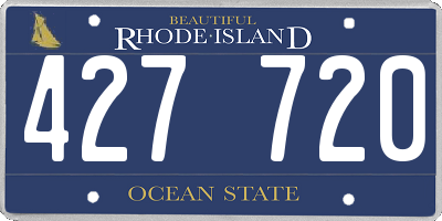 RI license plate 427720