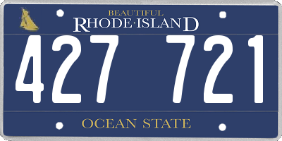RI license plate 427721
