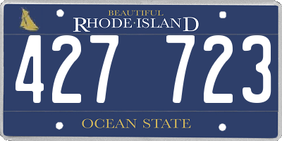 RI license plate 427723