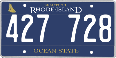 RI license plate 427728
