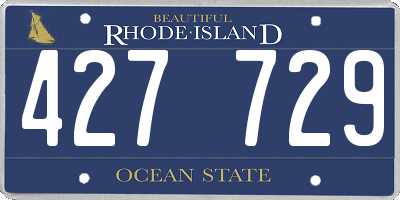 RI license plate 427729