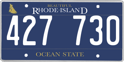 RI license plate 427730