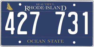 RI license plate 427731