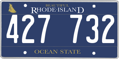 RI license plate 427732