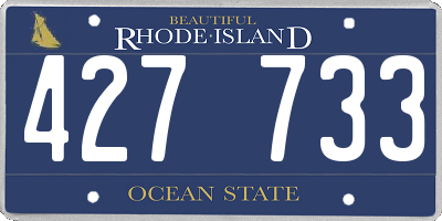 RI license plate 427733